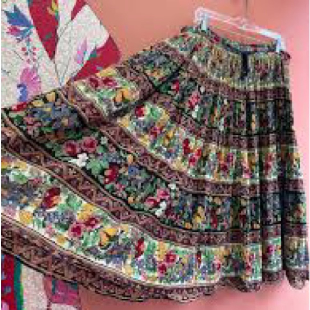 Pretty 90's Cotton Twirling Skirt By BECHAMEL  Size M
